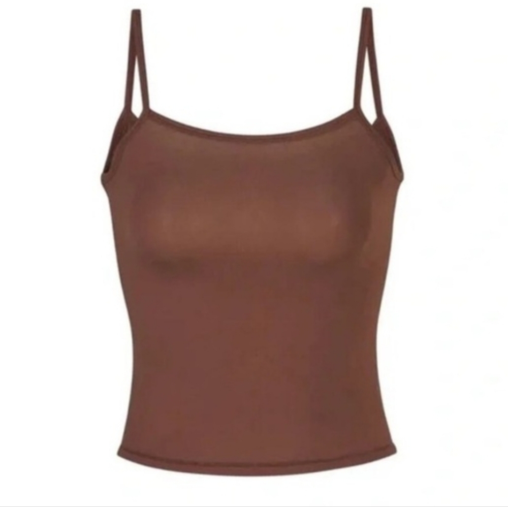 SKIMS New Vintage Cami Tank Top Shirt Cocoa Brown 3X NWT